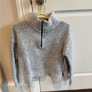 Madewell Gray half-zip Sweater